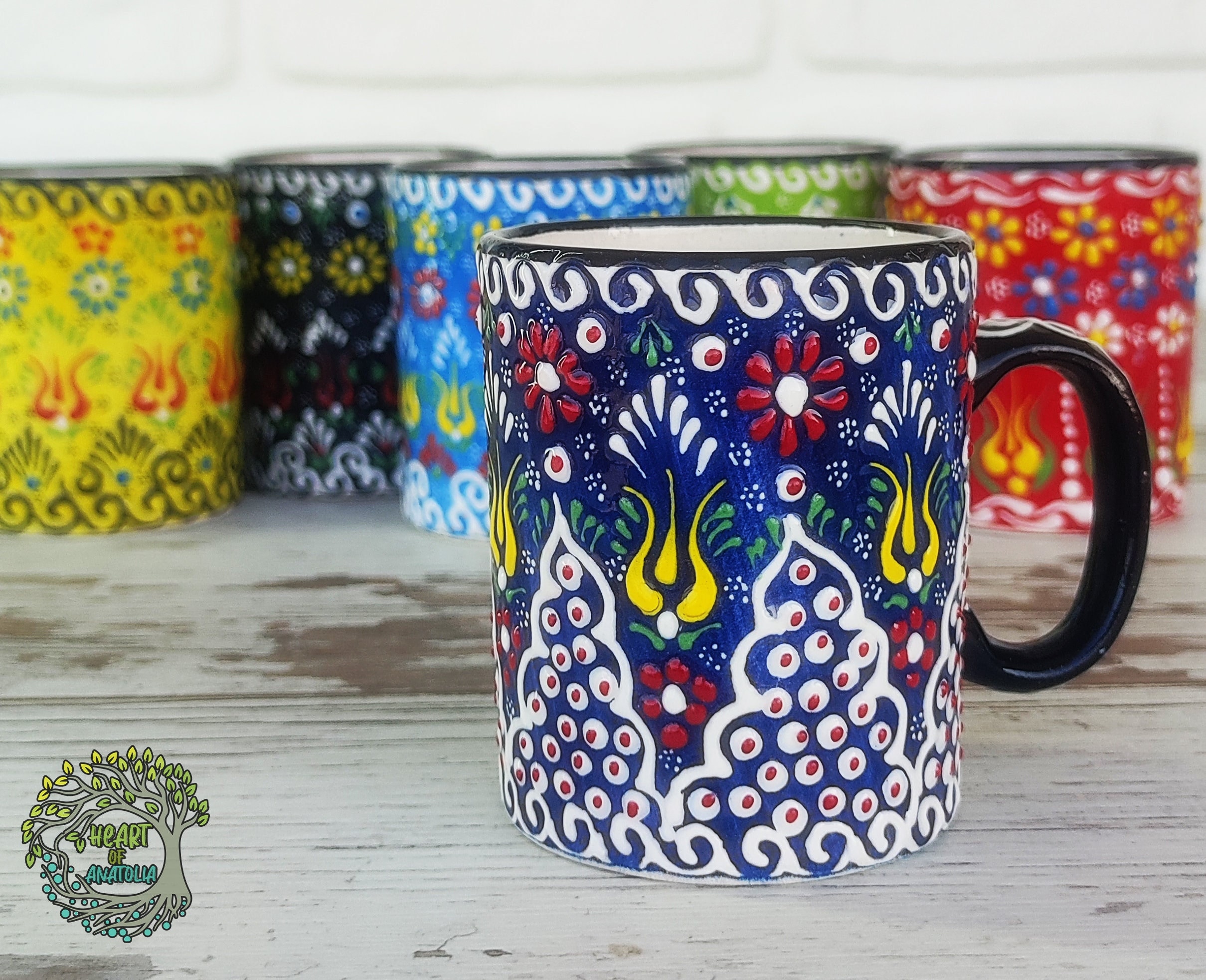 トルコの陶器のマグカップ - Etsy 日本