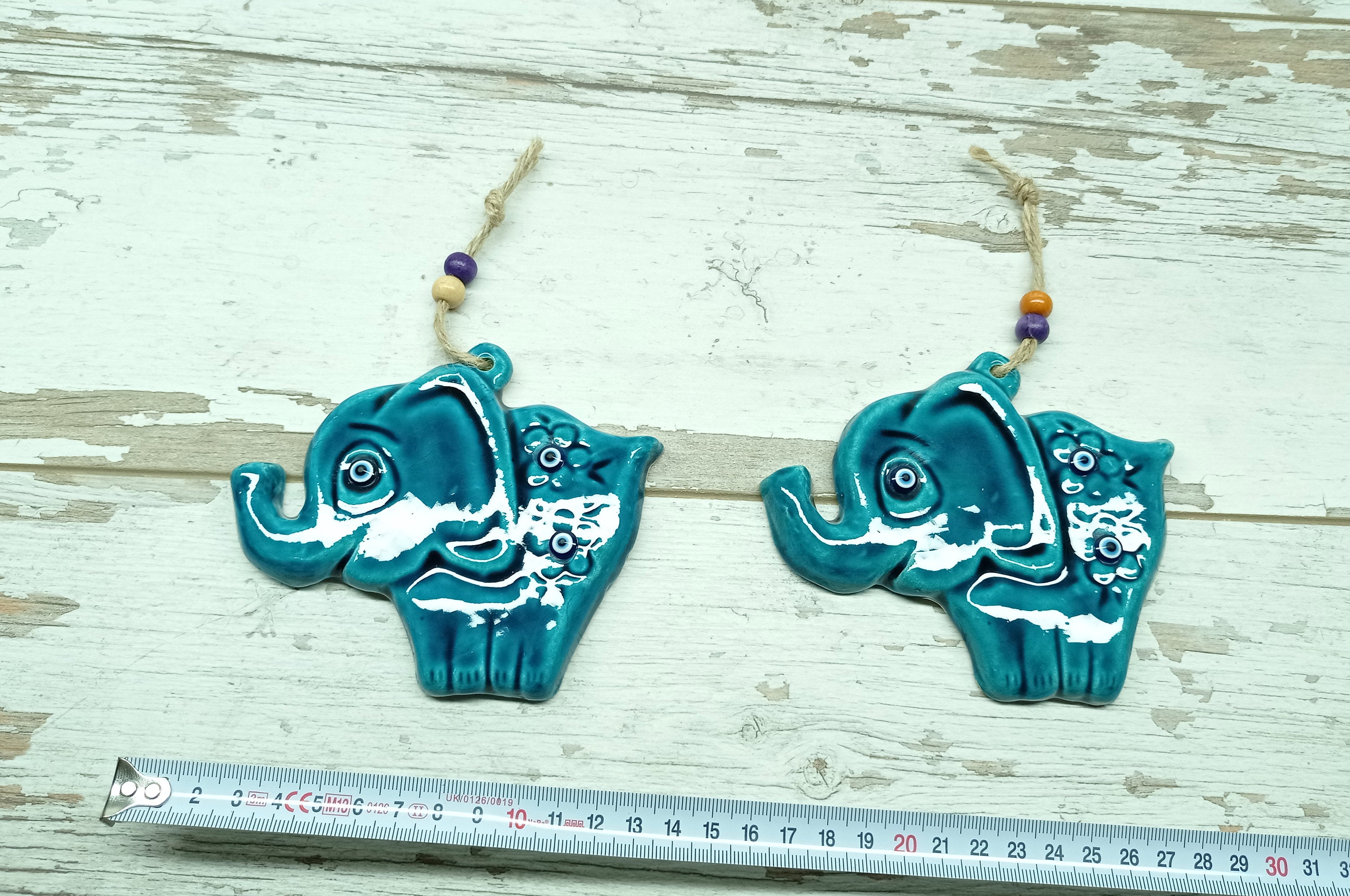 Grüner Elefant Keramik Böses Auge Ornament türkische | Etsy