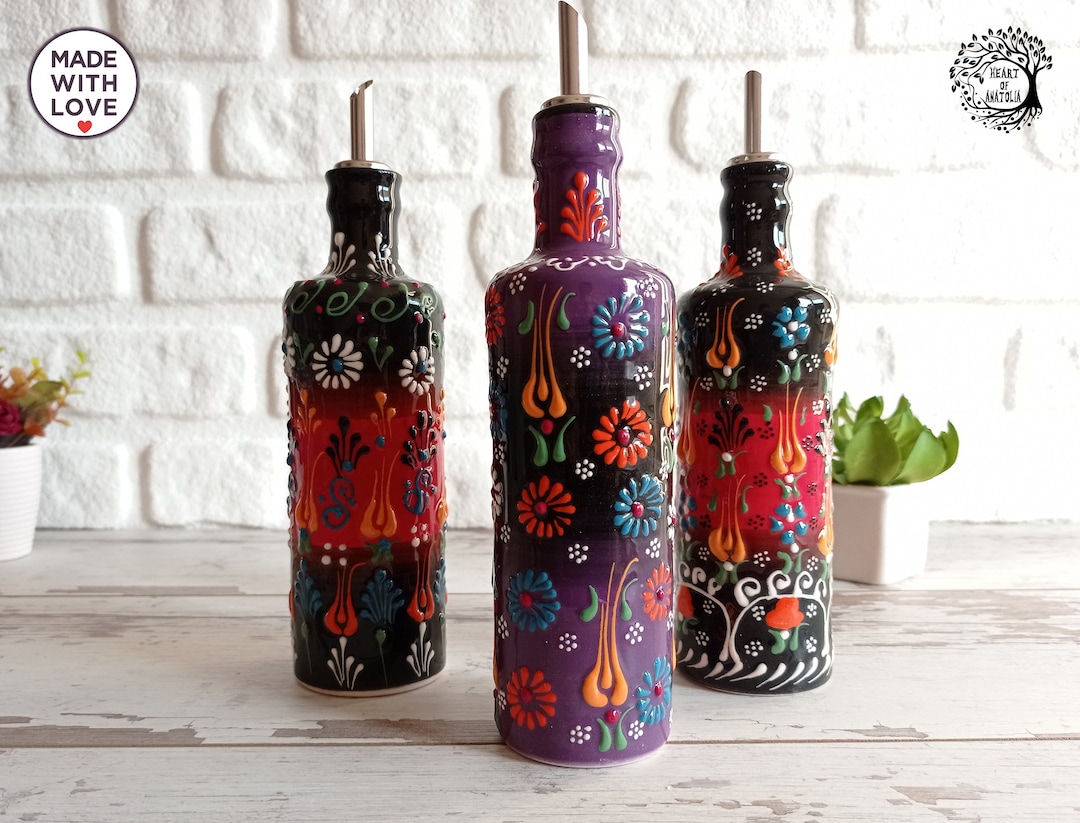 Dispenser Olio E Aceto 310ml | Bottiglia Anti-Goccia In Acrilico | Per Cucina E Ristorante - Foto 11