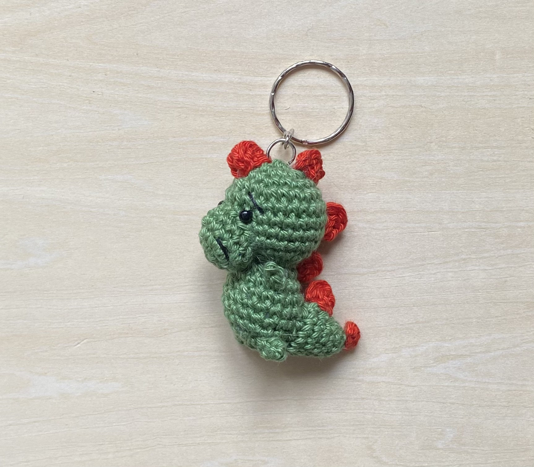 Crochet dinosaur keyring Amigurumi keyring Backpack Etsy