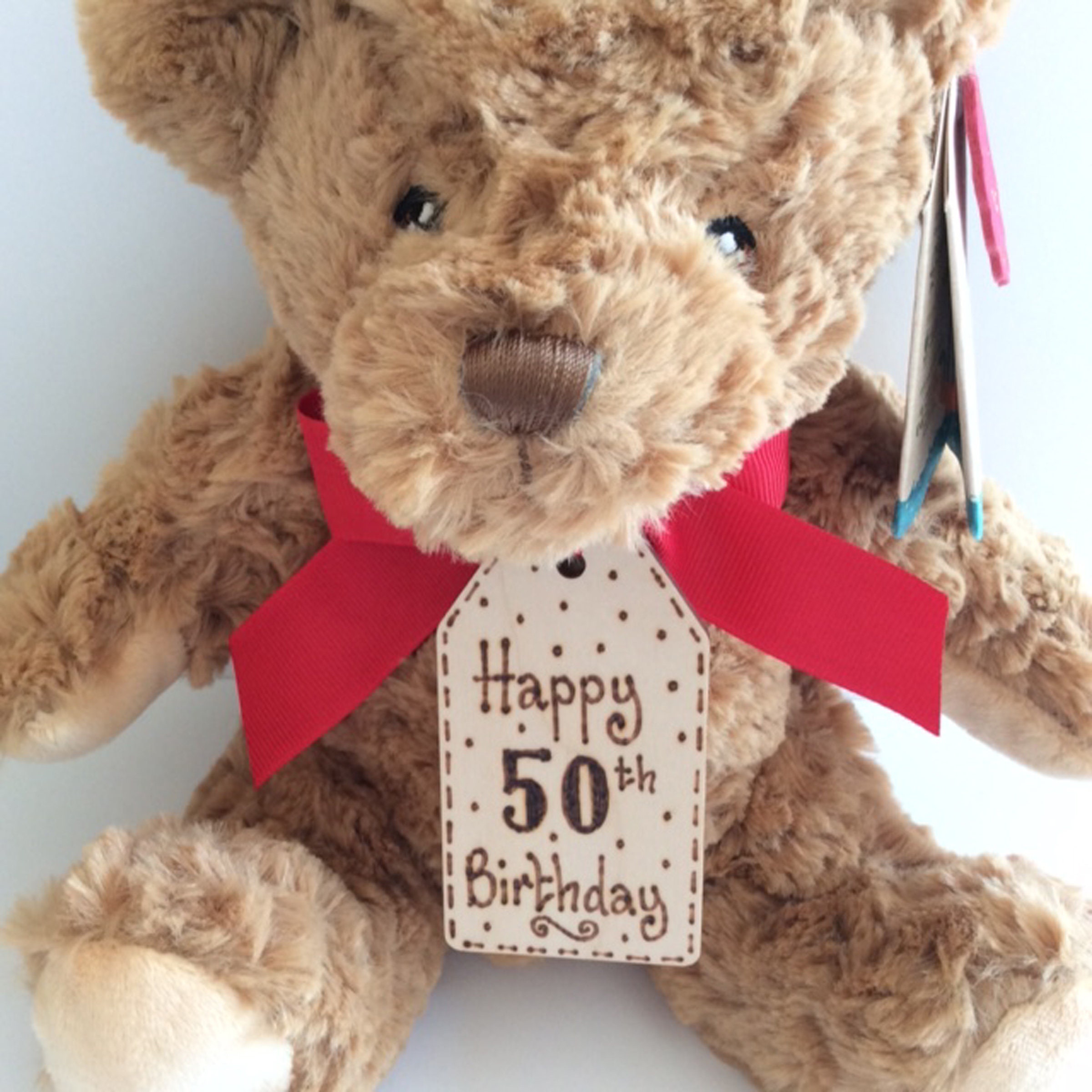 Personalised teddy bear birthday gift present ANY AGE MESSAGE | Etsy