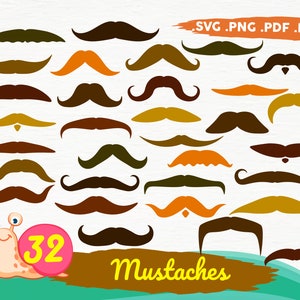 Mustache Svg Bundle, Facial Hair Clipart, Mustache Png, Mustache Clipart, Mustache Vector, Svg Files For Cricut, Cameo, Mustache Silhouette