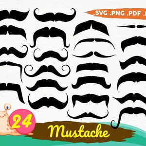 Mustache Svg Bundle, Facial Hair Clipart, Mustache Png, Mustache Clipart, Mustache Vector, Cameo, Mustache Silhouette,print file,printable