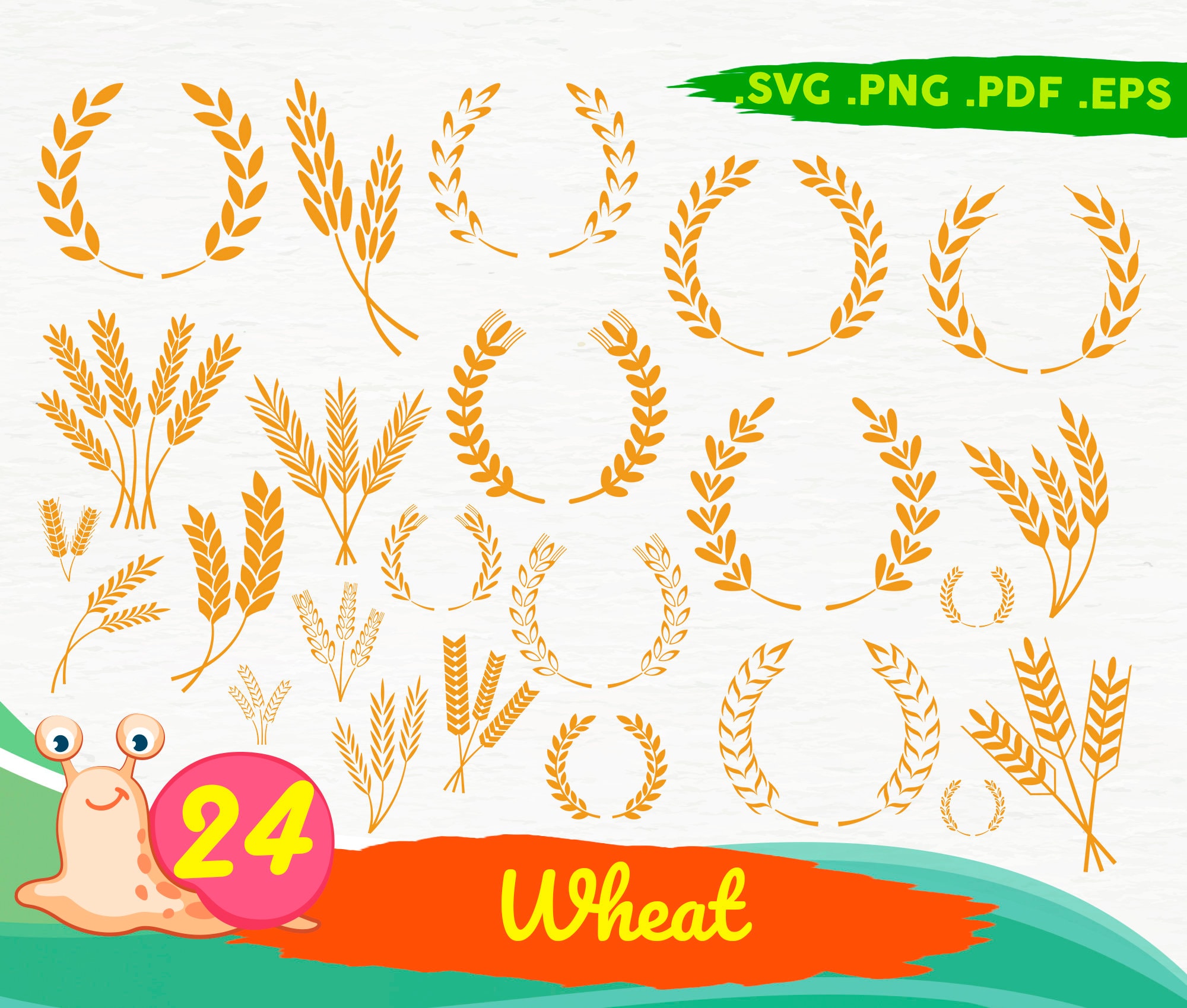 Wheat SVG Bundle, Wheat SVG, Grain Svg, Wheat Clipart, Wheat Cut Files