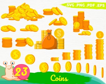 Coins clipart svg,money clipart,clipart,coin clipart, gold clipart,gold coin clipart,gold coins clipart,coin purse clipart,print file,print