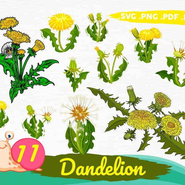 Dandelion svg, Dandelion svg Bundle files, dandelion print file, flower files, summer silhouette,floral svg,Dandelion clipart files,svg file