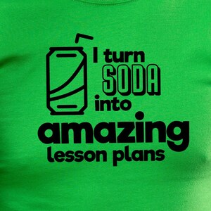 Ik zet soda in verbazingwekkende les plannen, SVG Cut File, Leraar Powered By Soda of Pop, SVG bestand voor silhouet, Cameo, Cricut, print bestand, cut file