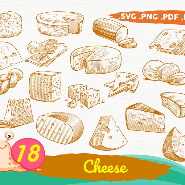 Käse SVG Bundle, Käse SVG, Käse Clipart, Käse Silhouette, Lebensmittel Svg, Dateien für Cricut, Käse Vektor, Svg, Druckdatei, druckbare, Svg-Datei