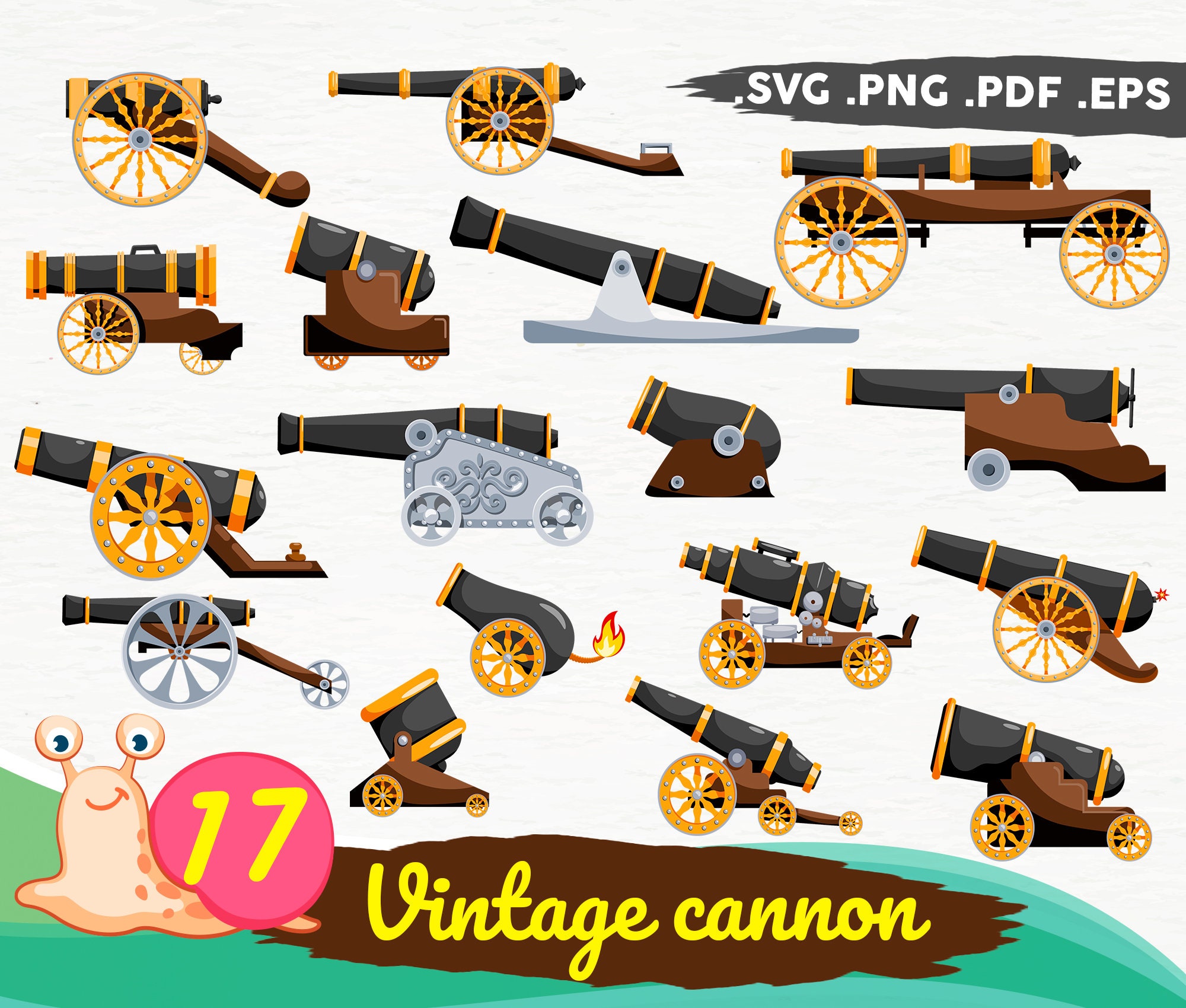 Cannon SVG, Cannon Vector, Cannon Cut File, Cannon Clipart, Cannon