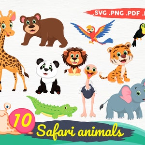 Safari animals svg,Animal SVG, Safari Animals SVG, Jungle Animals SVG, Cute Animals svg, Zoo Animals Clip Art, Baby Animals,print file,svg