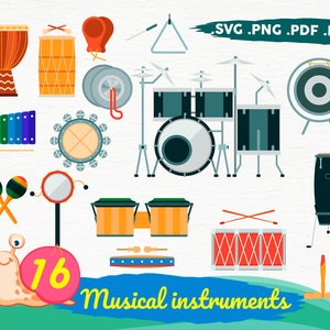 Musical instruments svg, Musical Instruments Clipart Collection, Musical Instruments SVG Bundle, Musical Instruments images,print file,svg
