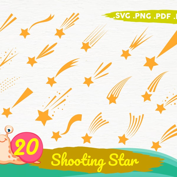 Shooting Star SVG Bundle, Shooting Star SVG, Shooting Star Clipart, Cut Files For Silhouette, Files for Cricut, Vector,print file,svg file