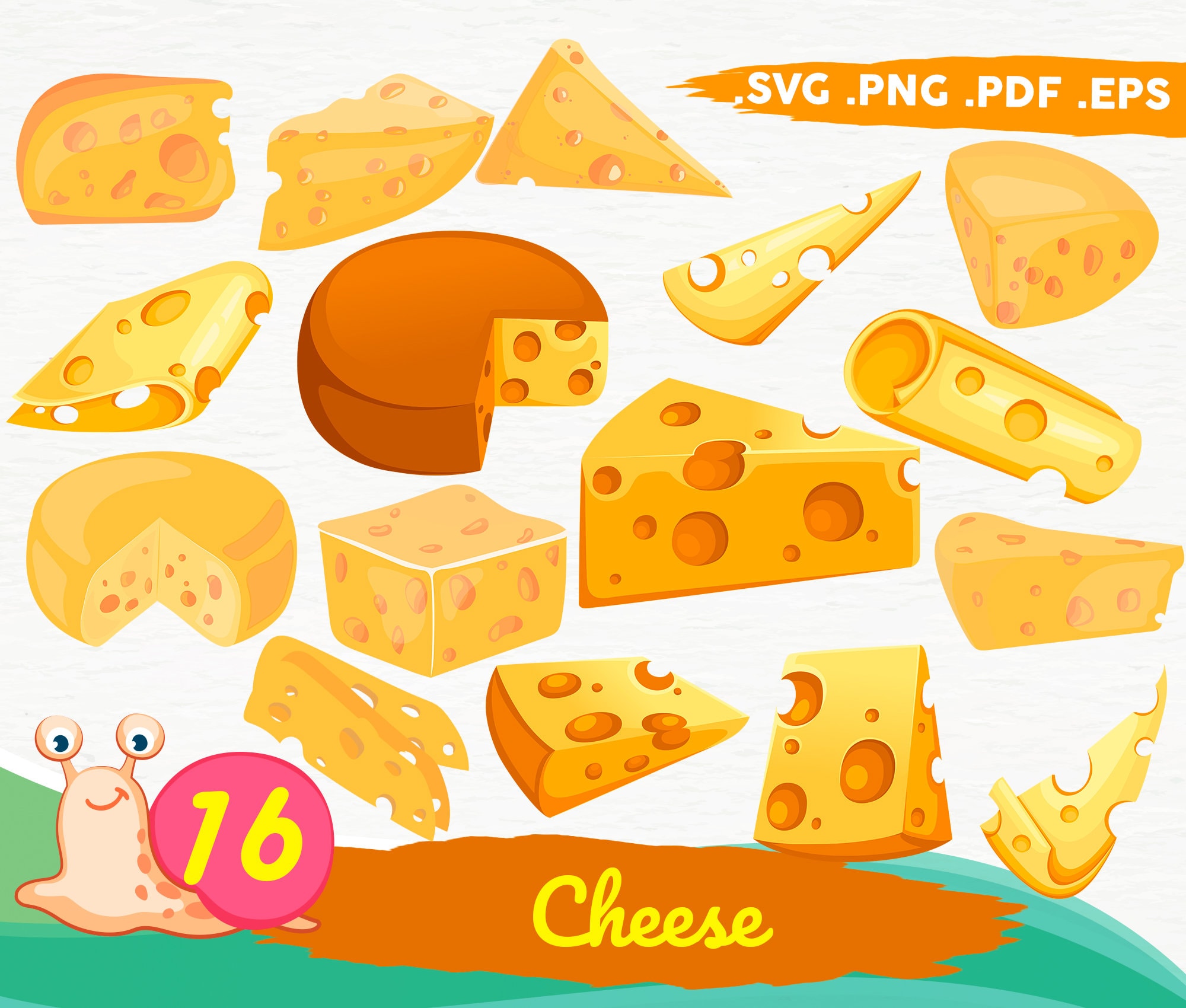 Paquete SVG queso queso SVG imágenes prediseñadas de queso Etsy España