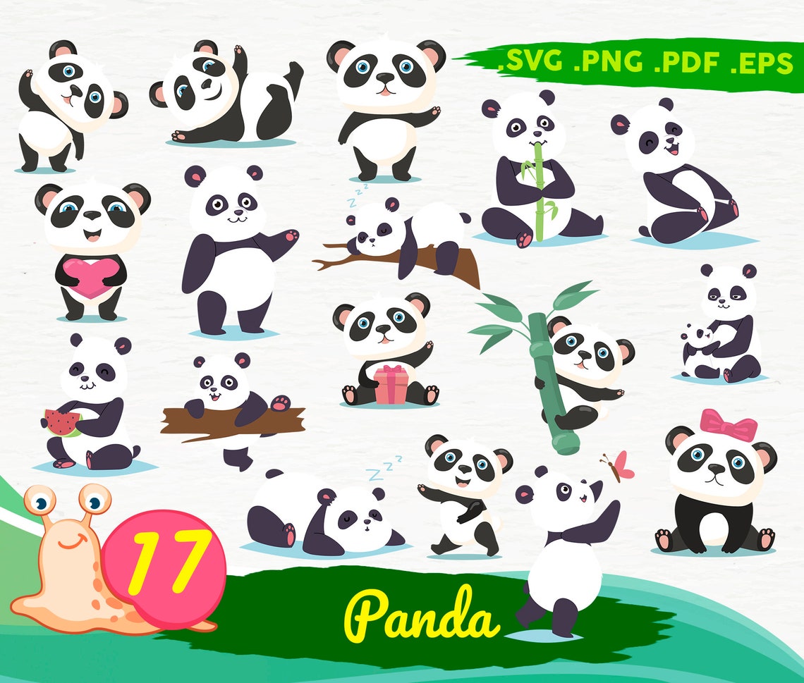 Panda SVG Bundle Panda Bear Svg Panda Panda Png Panda Eps - Etsy