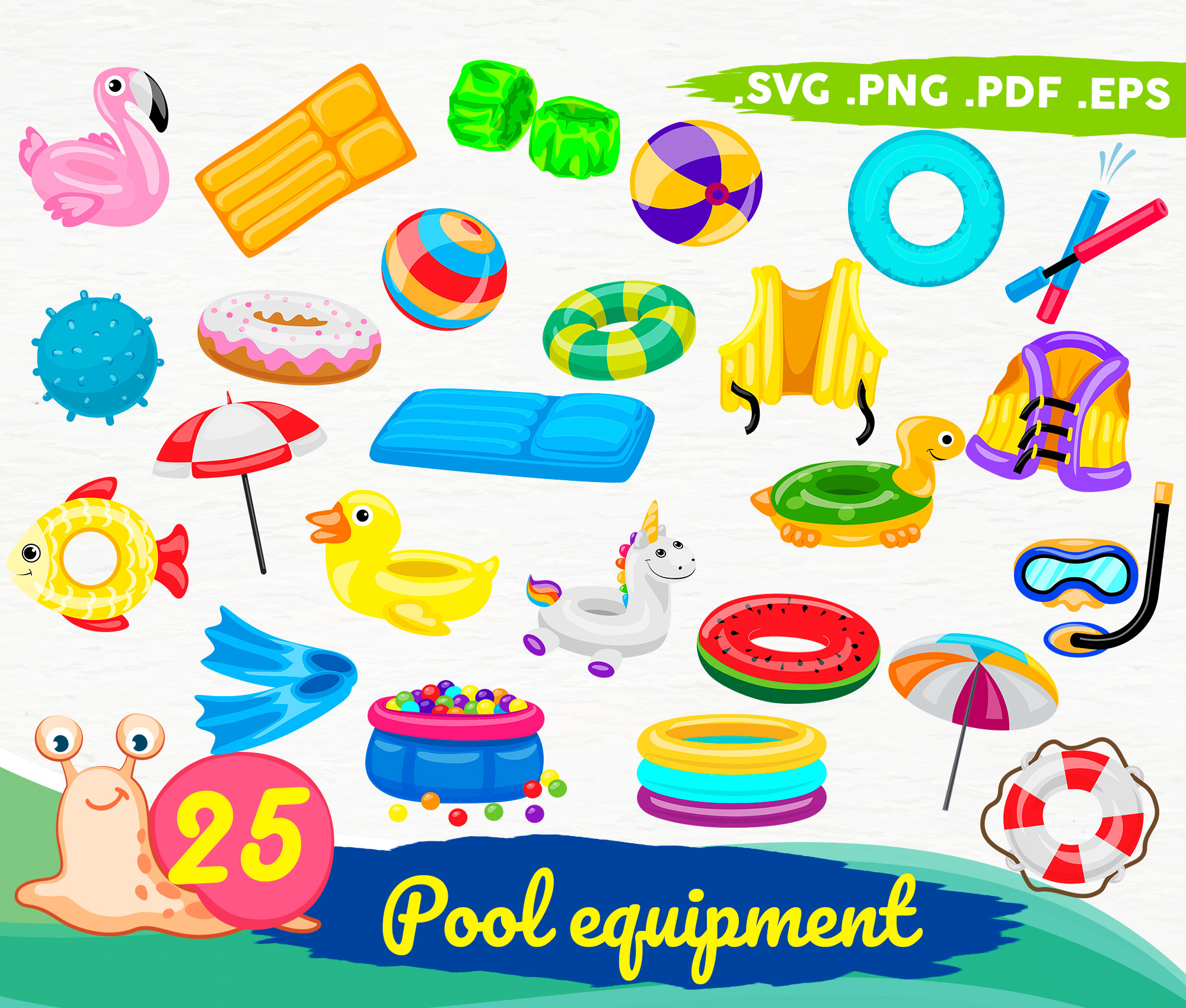 Swimming Pool Svg, Pool Svg, Swimming Svg, Pool Eqiupment,ball Svg