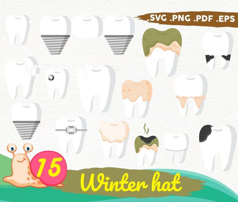 Tooth SVG Bundle, Tooth, Tooth Png, Dental Svg, Tooth Eps, Tooth Svg ...
