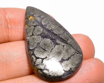 beautiful cabochon loose gemstone wholesale shop ZZ-3352 Marcasite Agate 35x25x4mm,46cts Marcasite Agate