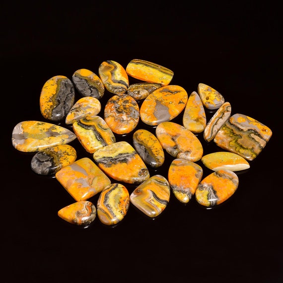 Natural Bumblee Bee Jasper Mix Size &Shape Cabochon Loose Gemstone Wholesale Lot Natural Bumblee Bee Jasper Mix Size &Shape Cabochon Loose Gemstone Wholesale Lot