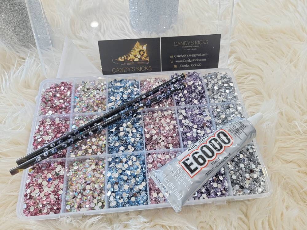 Large AB Flatback Jelly and Resin Rhinestone Kit / DIY Bling Kit / Starter Bling Kit / Shoe