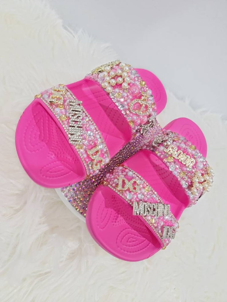 Bling Croc Slides - Etsy