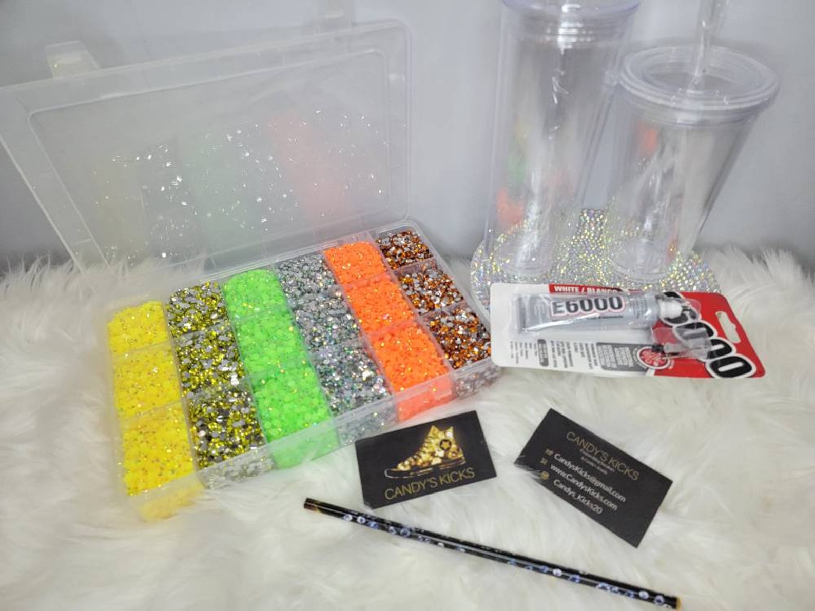 Large AB Flatback Jelly and Resin Rhinestone Kit / DIY Bling Kit / Starter Bling Kit / Shoe