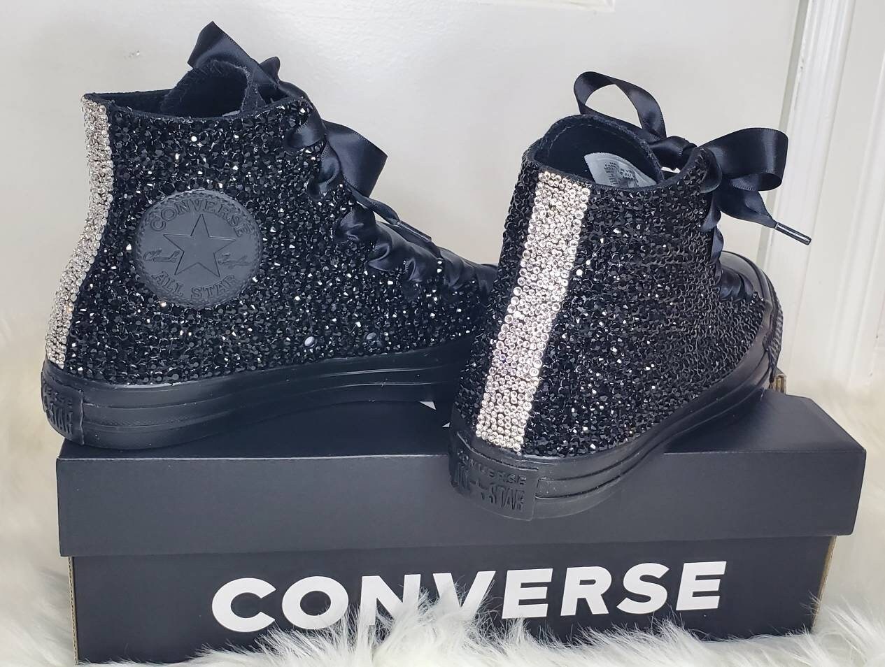 black bling converse