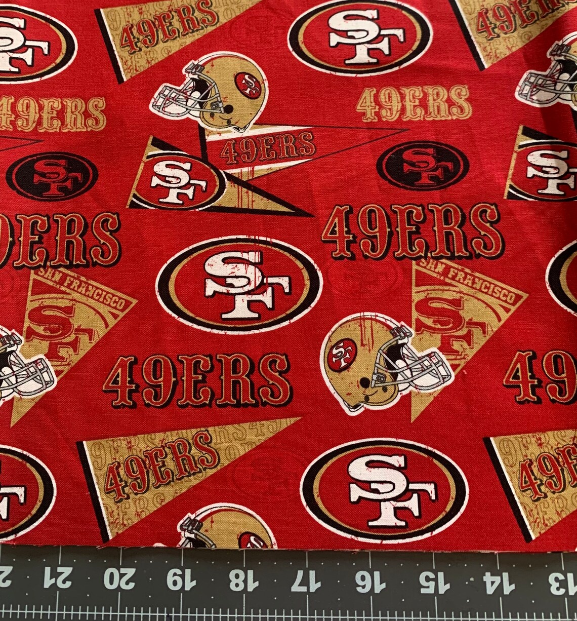 San Francisco 49ers Fabric/ SF Retro Fabric/NFL Cotton Fabric/ Etsy