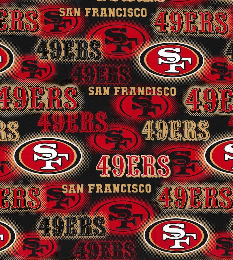 San Francisco 49ers Fabric/ SF Logo Fabric/NFL Cotton Fabric/ Etsy