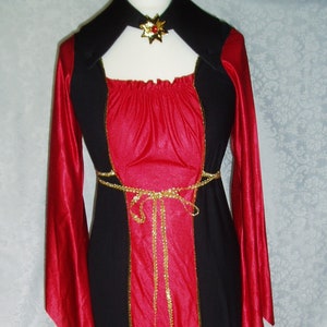 Red and Black Halloween Fancy Dress Costume. Lady Dracula Costume. Show Costume. Pantomime Costume.