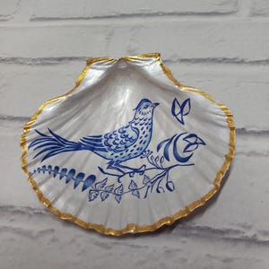 Jakobsmuschel Shell Trinket Dish. Ringschale. Verzierte Jakobsmuschel. Ein schönes Geschenk. Muttertagsgeschenk. Geburtstagsgeschenk.