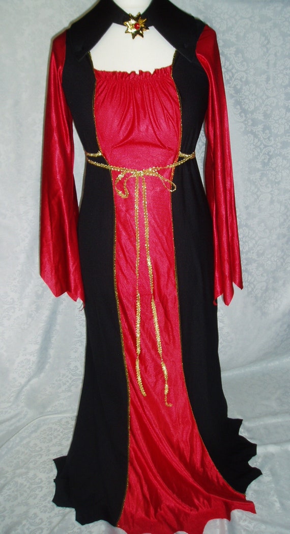 Red and Black Halloween Fancy Dress Costume. Lady Dracula Costume. Show  Costume. Pantomime Costume. - Etsy