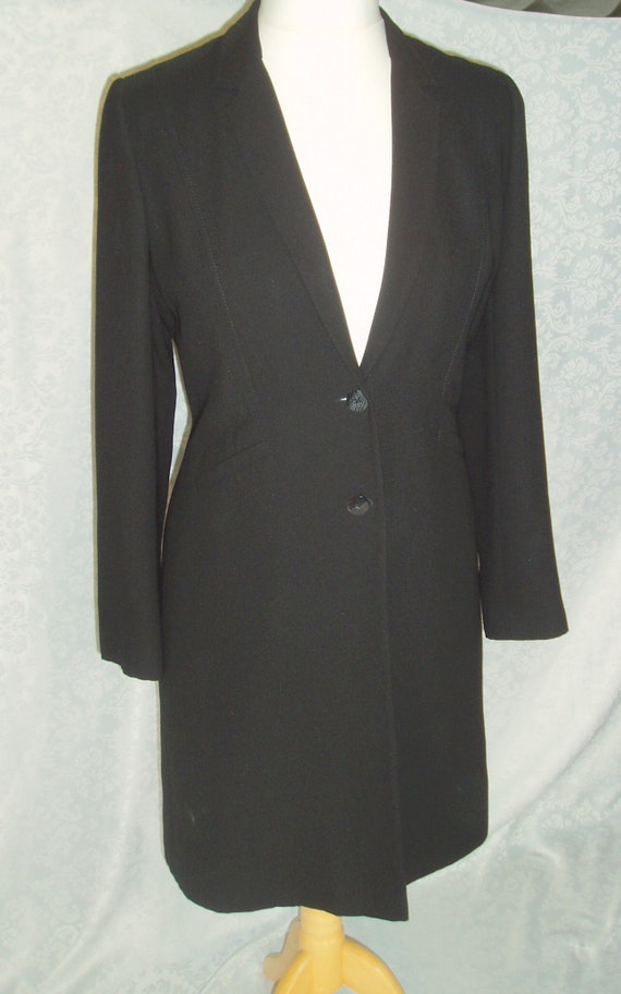 Ladies Black Coat. Wallis Size 12 UK