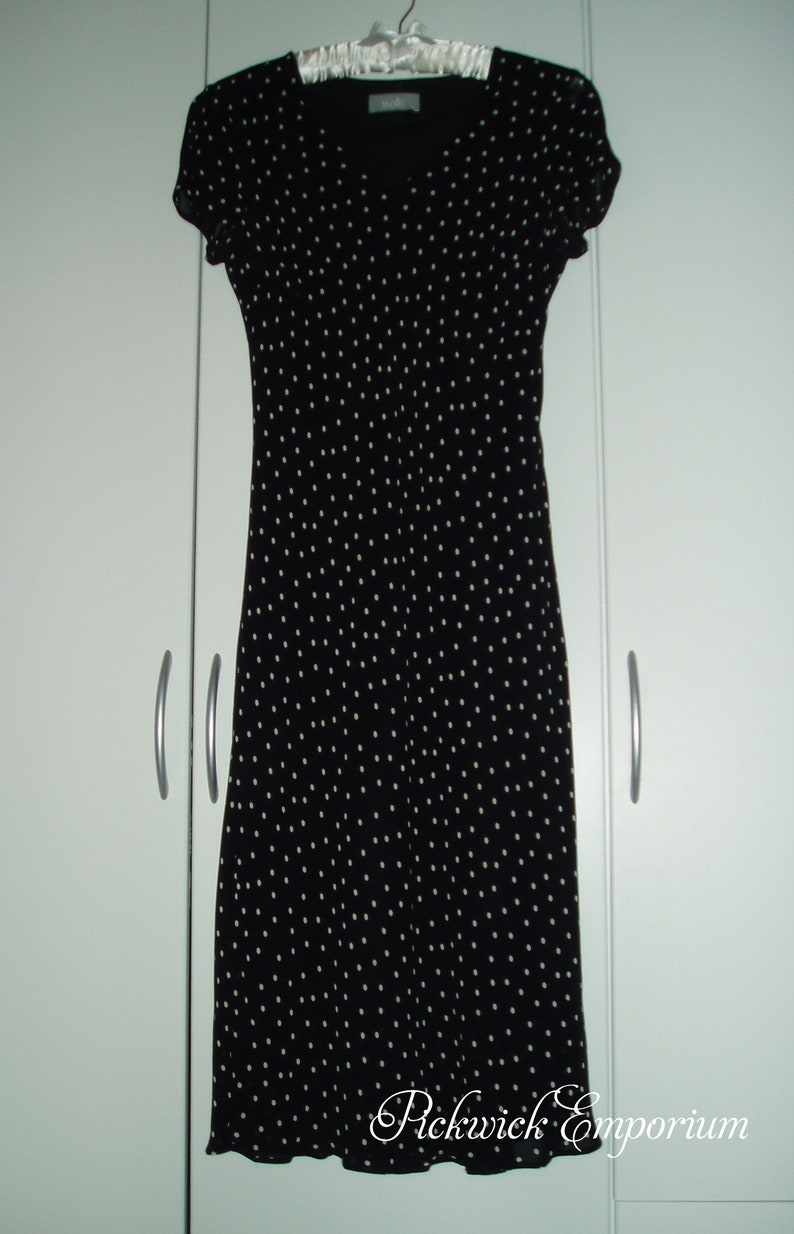 SALE ITEM Classical Black and White Spotted Dress. Elegant - Etsy UK