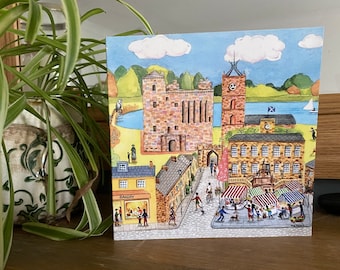 Greetings card - Farmers’ Market Day, Linlithgow