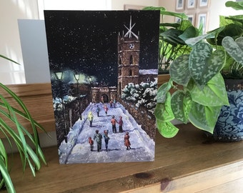 Christmas card - Christmas Eve at St Michael's Parish Church, Linlithgow