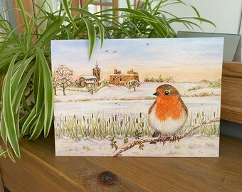 Christmas card - Robin at Linlithgow Palace