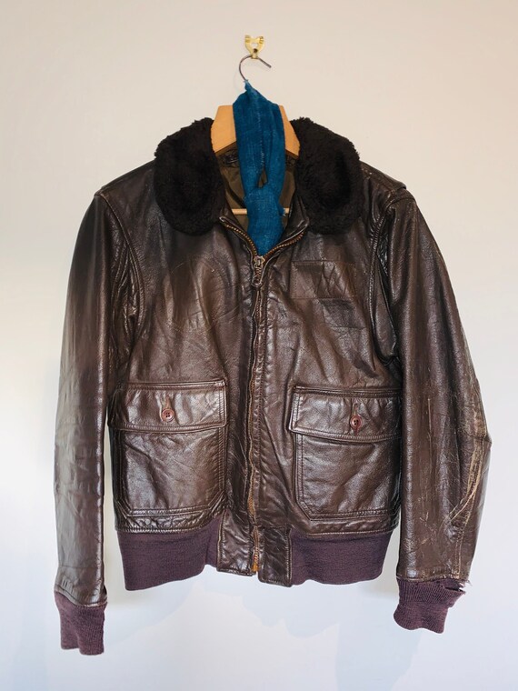 1970s Leather Flight Jacket