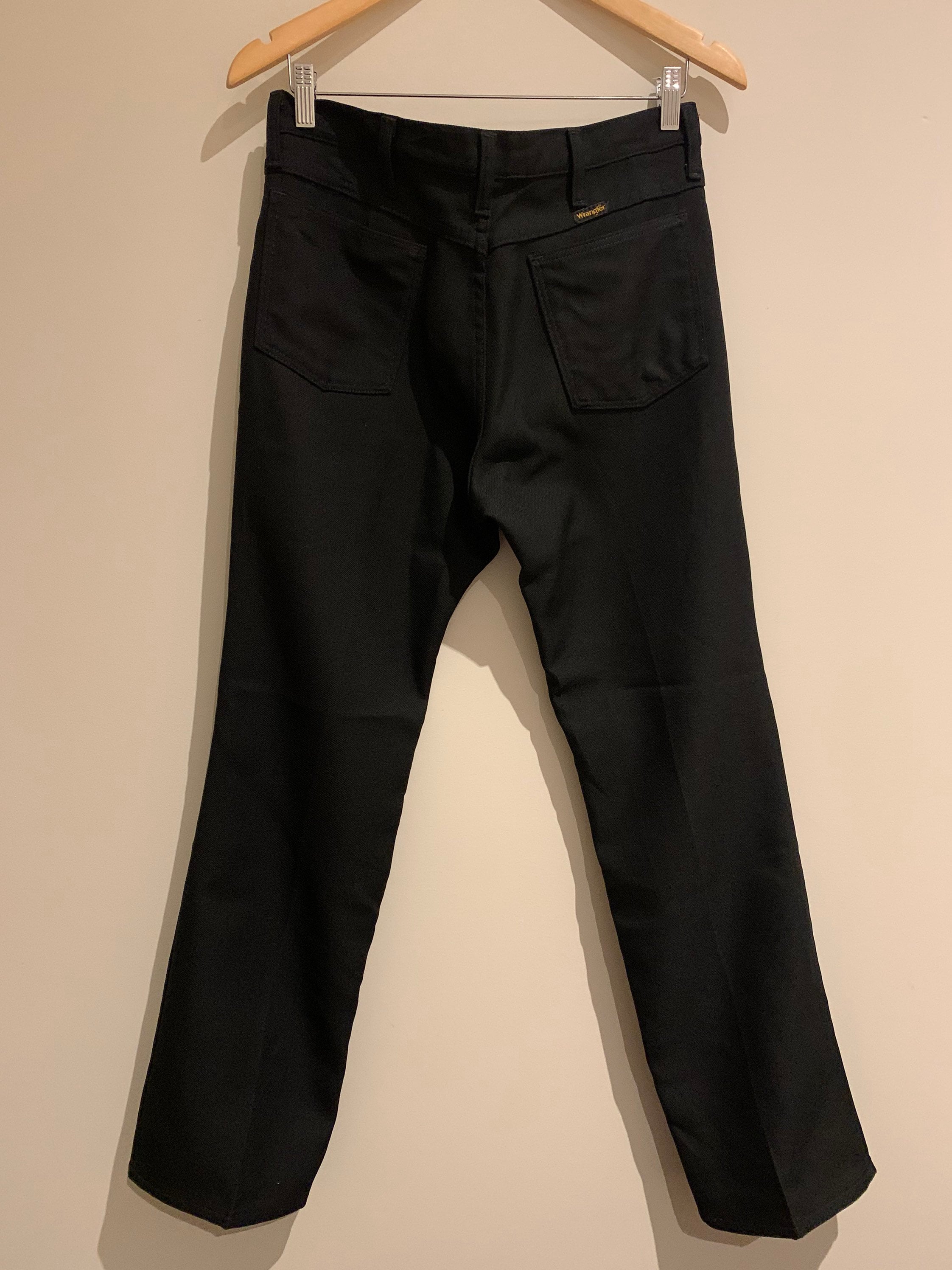 70s Black Wrangler Polyester Pants | Etsy