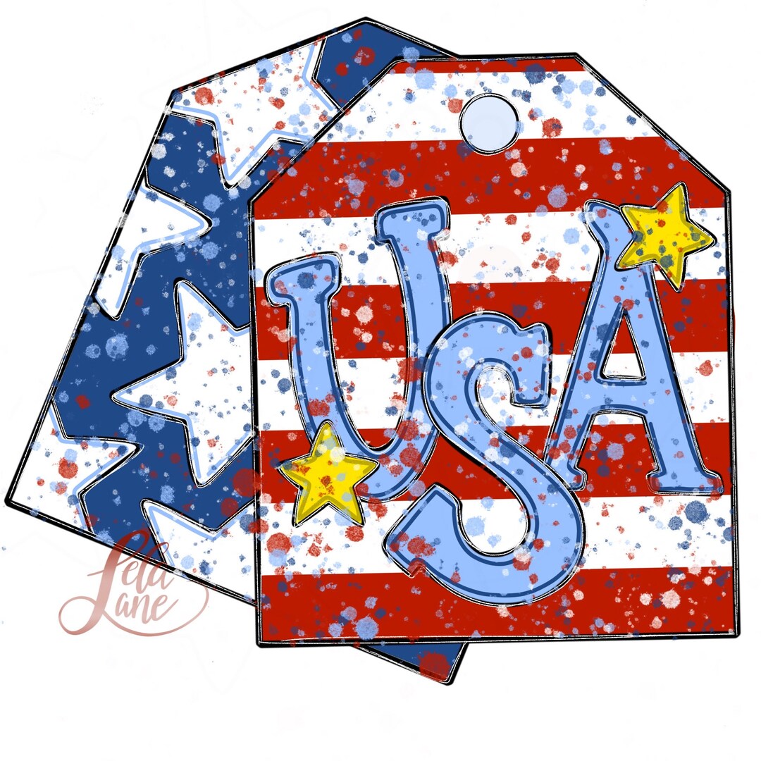 TEMPLATE: Patriotic | USA | 4th of July | Patriotic Tags - Etsy