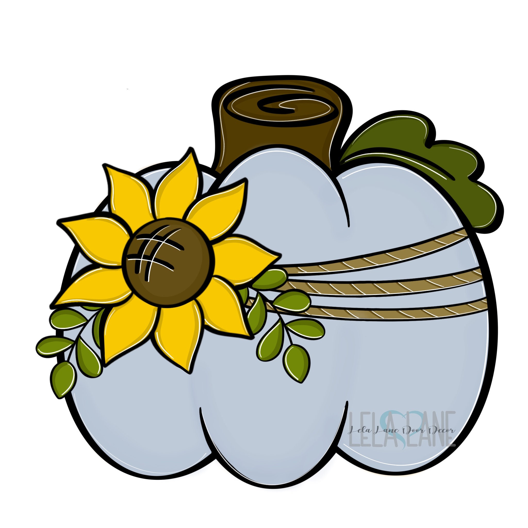 TEMPLATE: Pumpkin With Sunflower - Etsy