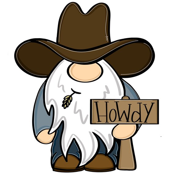Template cowboy gnome  etsy