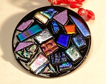 Fused Glass Speckled Ornament