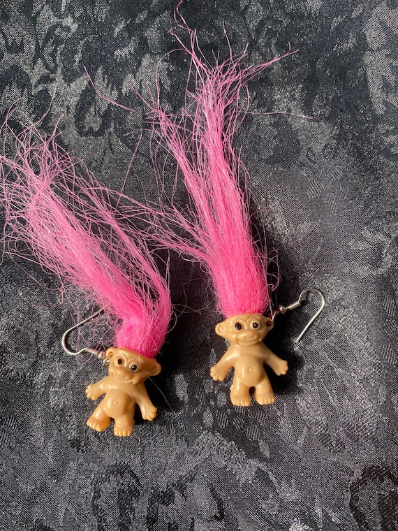 Troll doll earrings top