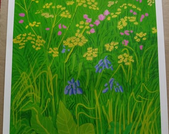 David hockney exhibition poster the arrival of spring on woldgate.