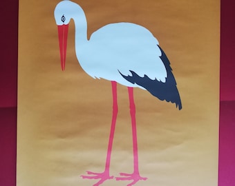 エンツォ・マリのコウノトリのポスター - Etsy 日本
