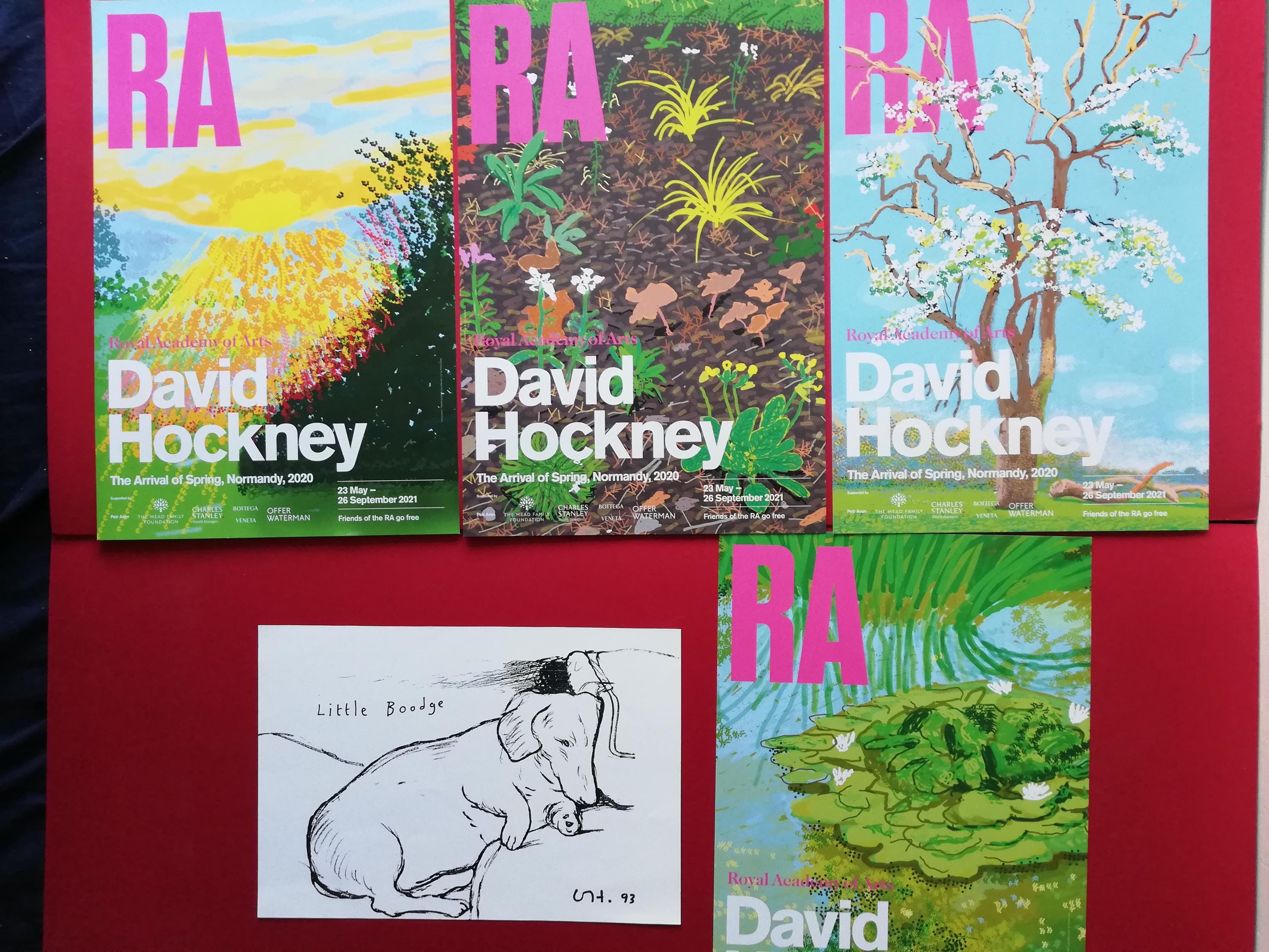 David Hockney Poster Set With Free Boodge Lithograph - Etsy