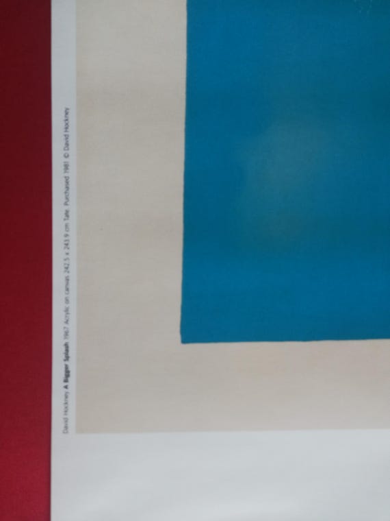 David Hockney A Bigger Splash 1967 Poster From Tate Britain - Etsy