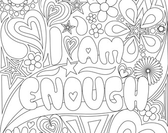 self love coloring etsy