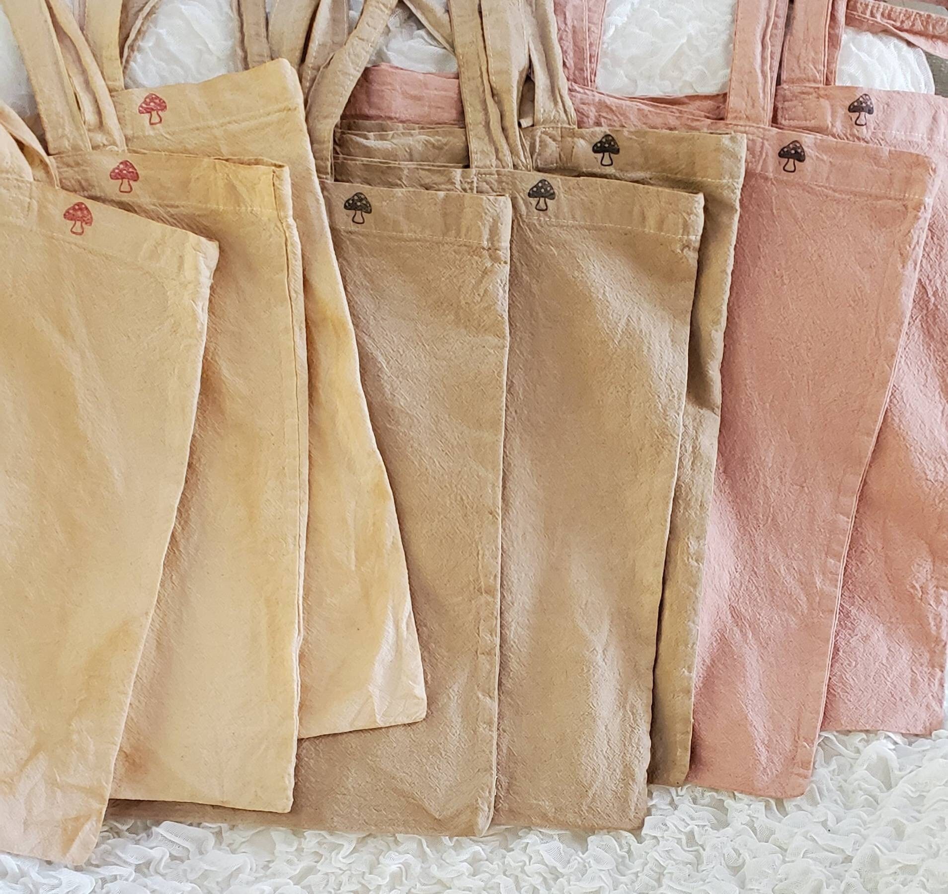 Natural Dyed Cotton Tote Bag. Versatile Shopping Bag Beach 