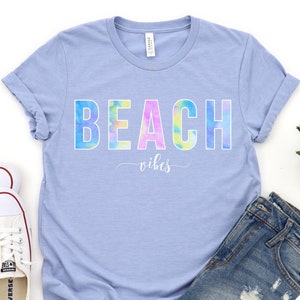 Beach Vibes Shirt, Tie Dye Retro Beach Shirt, Beach Life, Days, Matching Vacation, Gift, Life is Better at the Beach, Family T-Shirt, Cute